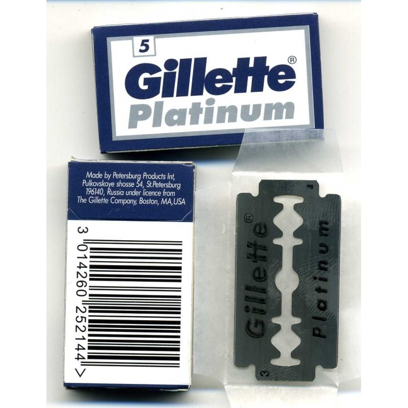 GILLETTE PLATINUM - Lame per rasoio di sicurezza - confezione da 5