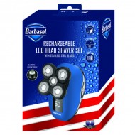 BARBASOL Rechargeable LCD Head Shaver Set