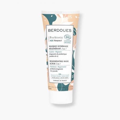 BERDOUES - Probiotic Age Respect - Maschera Esfoliante Rigenerante 2 in 1 75mL