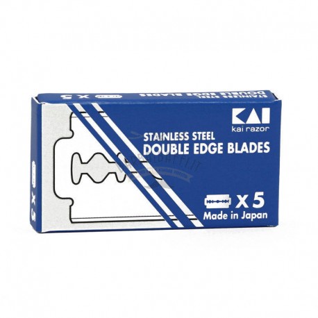 KAI - Lame da barba Inox Double Edge - confezione da 5 lamette