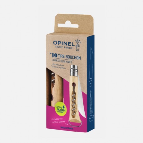 OPINEL - Coltello Cavatappi Apribottiglie N°10 Lama INOX