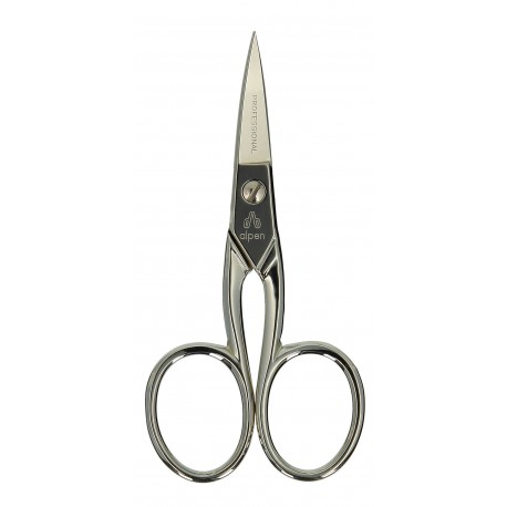 Alpen - Forbici per unghie, lama curva, filo microdentato, poll. 3½”