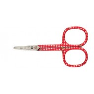 Alpen - Forbici per unghie baby, lama curva, poll.  3½" manico colorato rosso