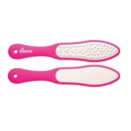 Aurore - Raspa Acciaio INOX Tagliato Al Laser Doppia Grana Per Pedicure Rosa
